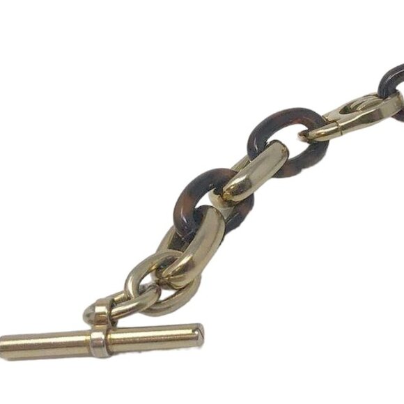 Michael Kors Gold Chunky Resin Fulton Heritage Padlock women's Bracelet - Picture 4 of 5